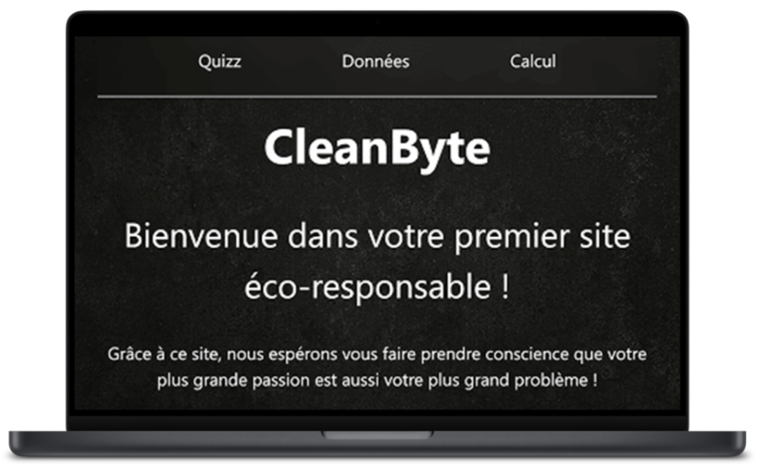 Mockup d'un ordinateur qui illustre le projet dataplay