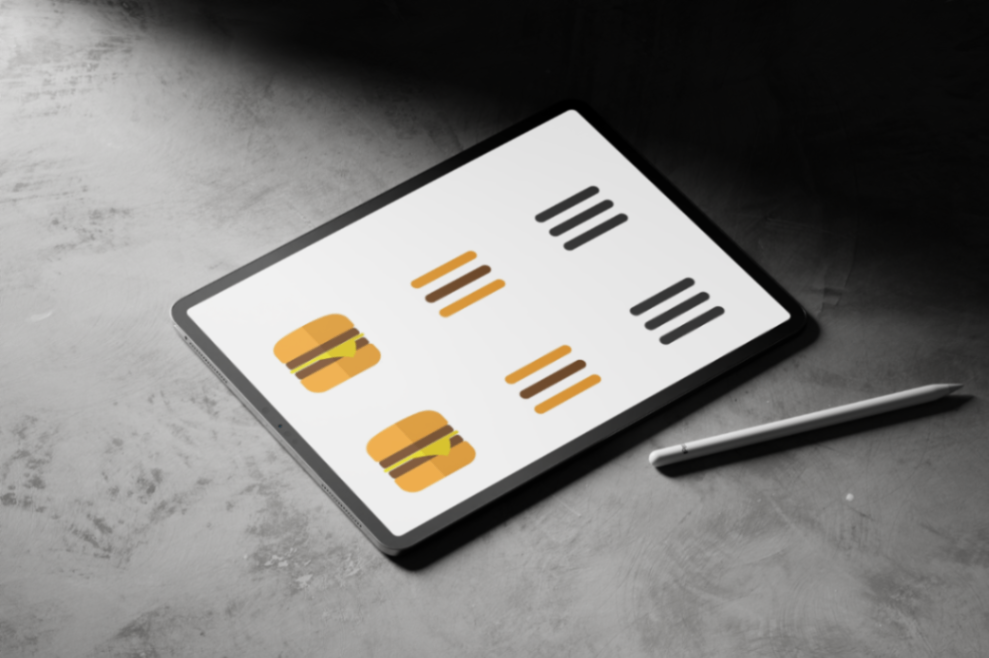 illustration d'un menu burger